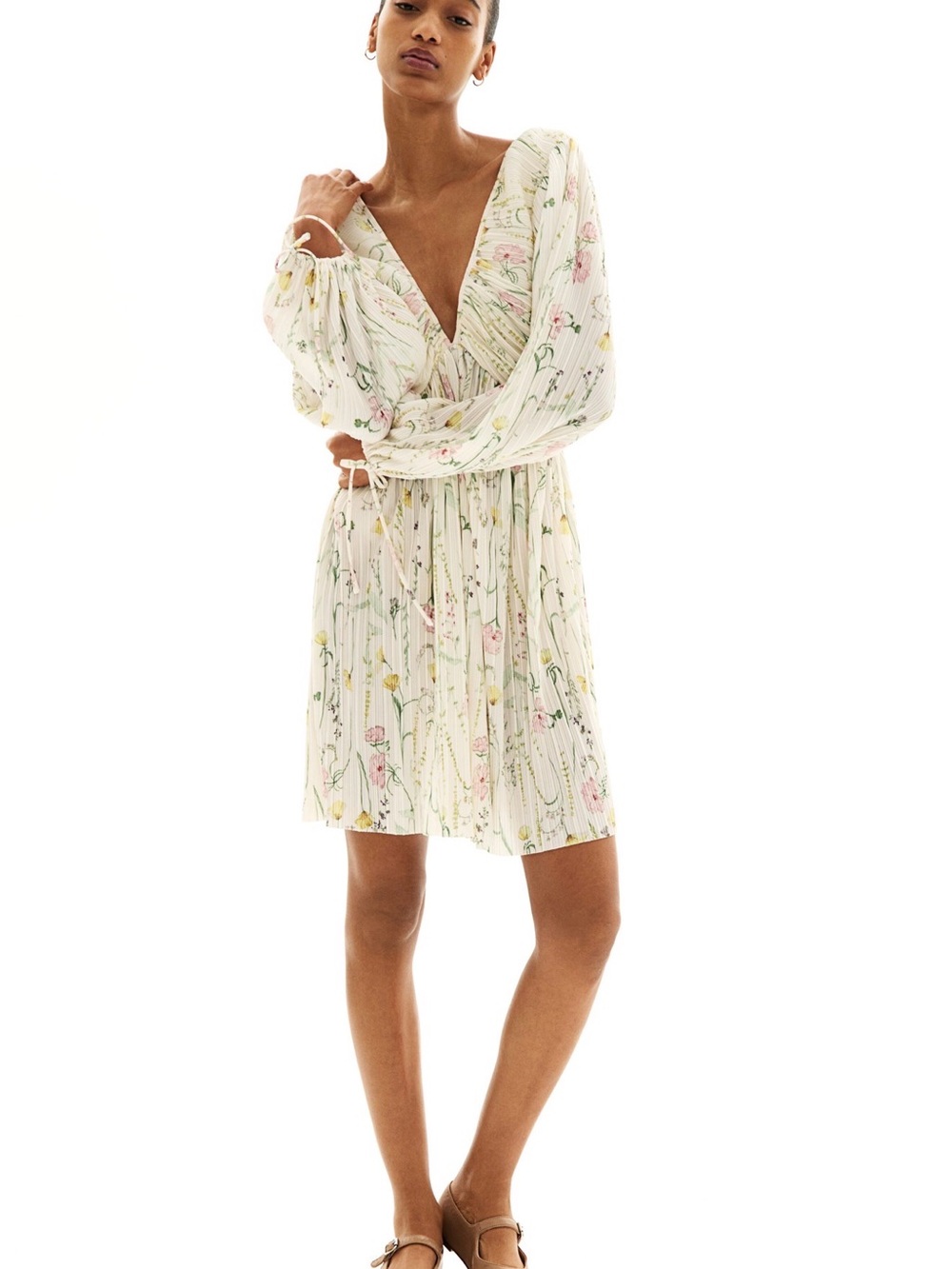 NEW H&M Plissé Dress